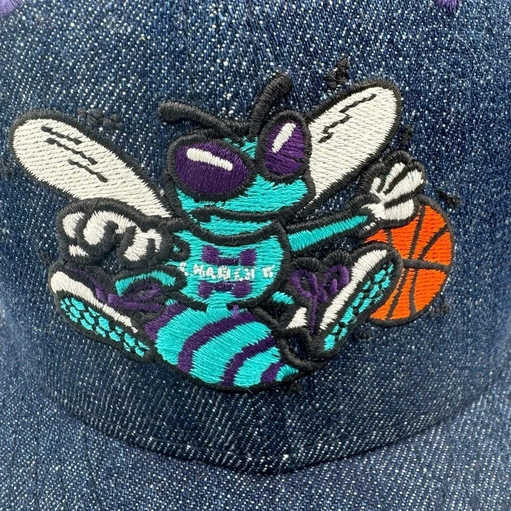 Vintage‎ New Era Charlotte Hornets 9FIFTY SnapBack Cap NBA Hardwood Classics GUC